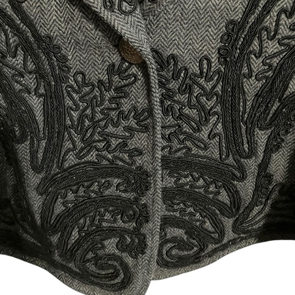 Soft Surroundings Embroidered Wool Blend Equestrian Western Blazer Women Small - Picture 6 of 11